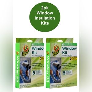 NEW 2pk Duck Window Kit Home Smart Earth Friendly Crystal Clear Insulating Film